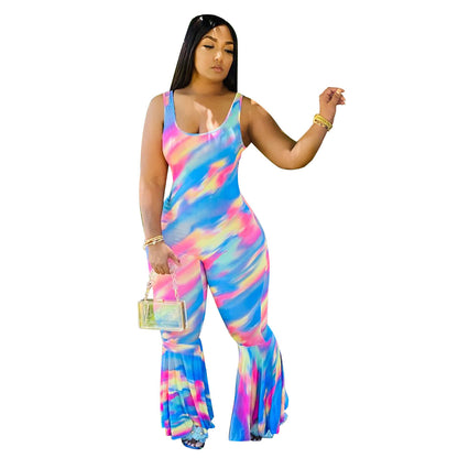 Women Clothing Women Gradient Vest Horn Jumpsuit