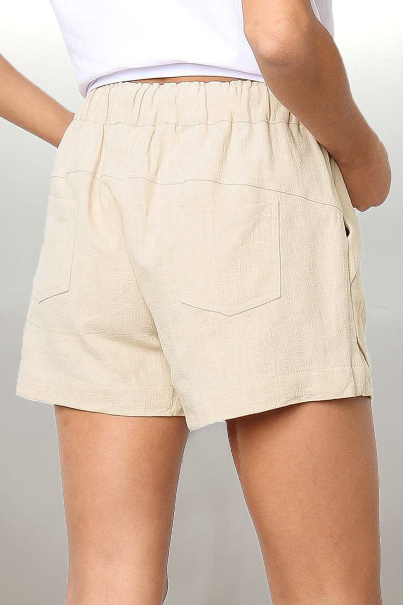 Pantalones casuales lisos con bolsillos, sueltos, de cintura alta y rectos (7 colores)