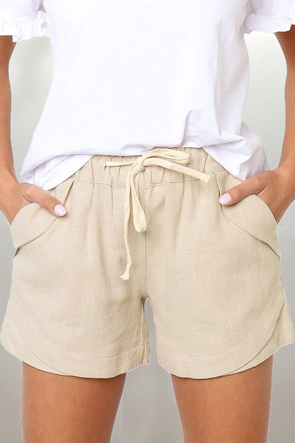 Pantalones casuales lisos con bolsillos, sueltos, de cintura alta y rectos (7 colores)