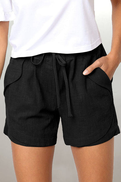 Pantalones casuales lisos con bolsillos, sueltos, de cintura alta y rectos (7 colores)