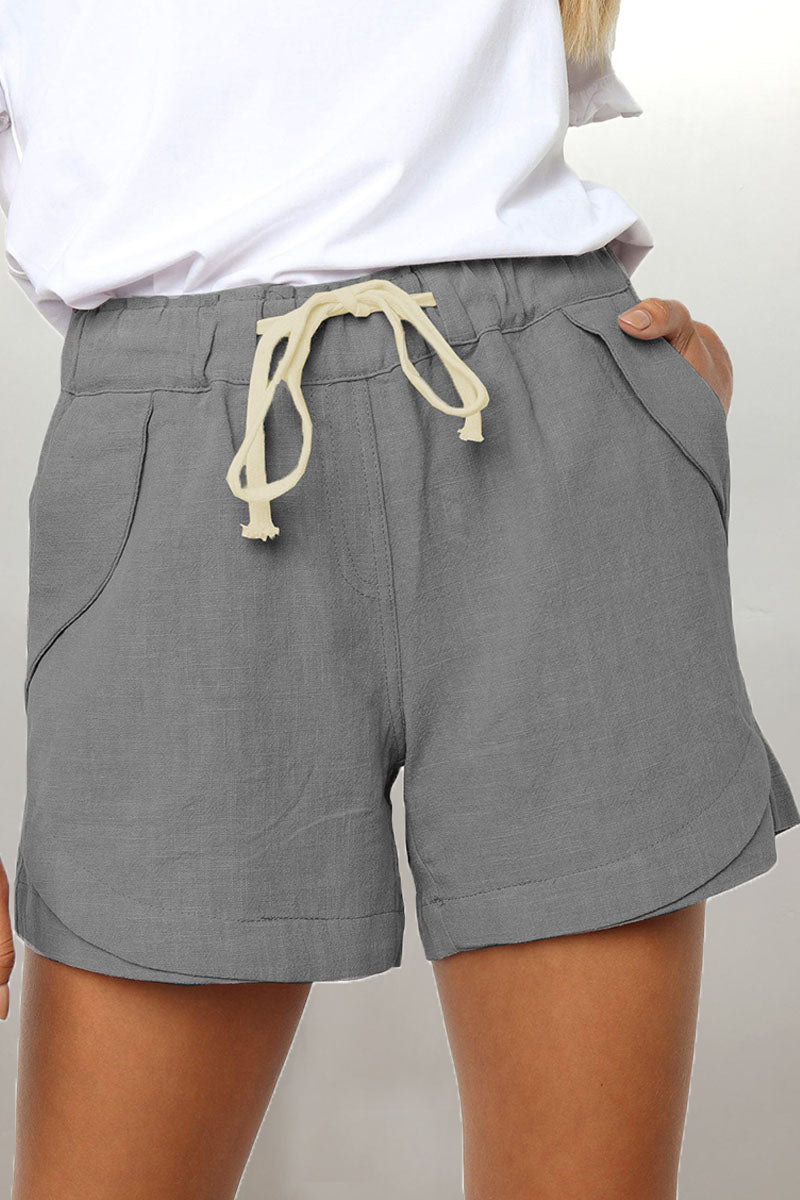 Pantalones casuales lisos con bolsillos, sueltos, de cintura alta y rectos (7 colores)