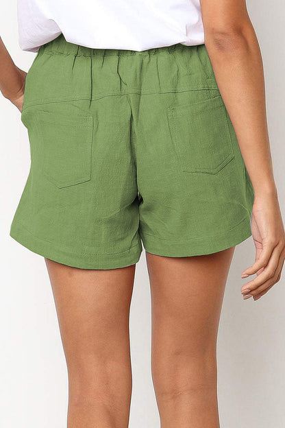 Pantalones casuales lisos con bolsillos, sueltos, de cintura alta y rectos (7 colores)