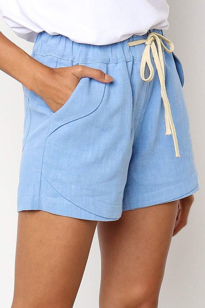 Pantalones casuales lisos con bolsillos, sueltos, de cintura alta y rectos (7 colores)