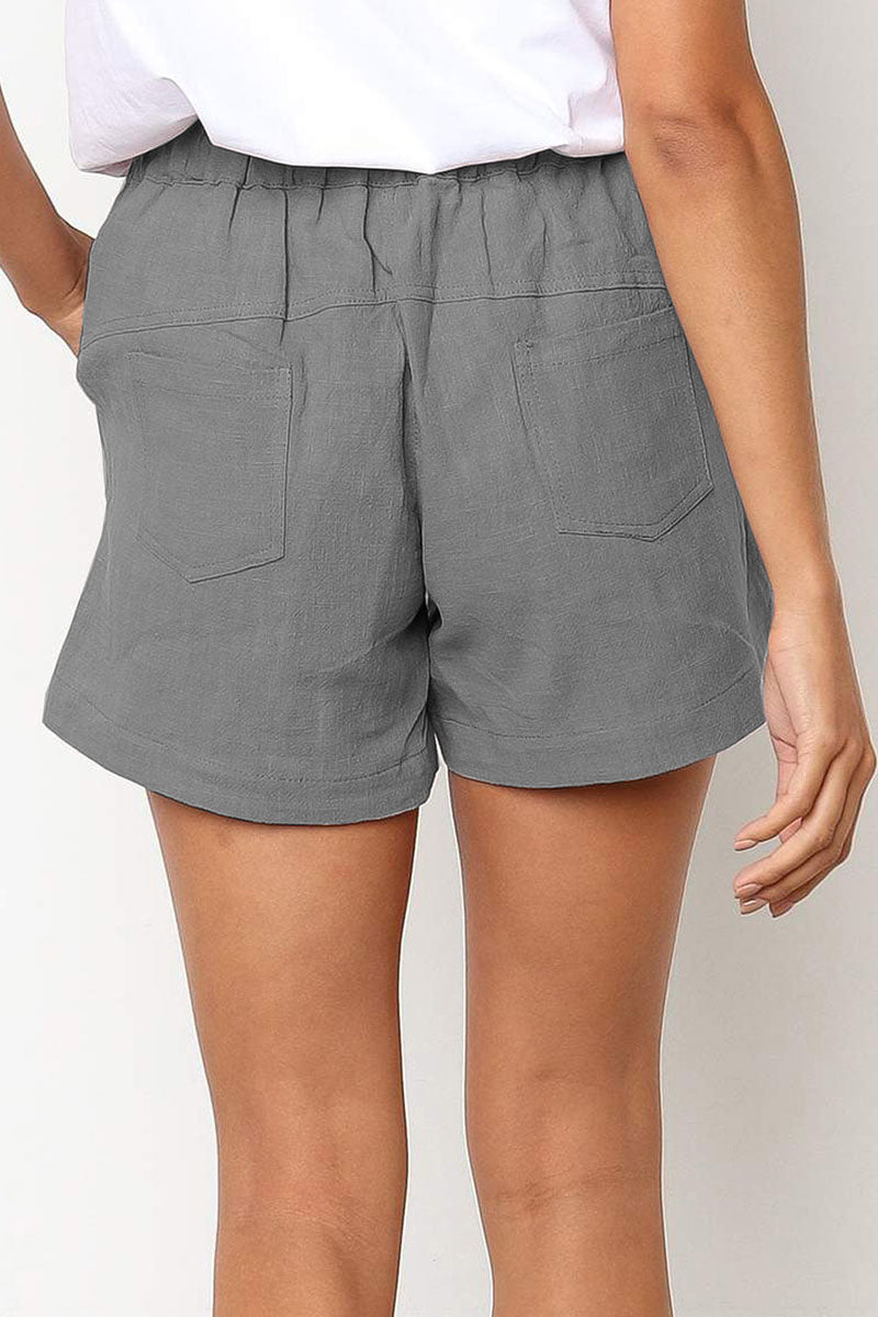 Pantalones casuales lisos con bolsillos, sueltos, de cintura alta y rectos (7 colores)