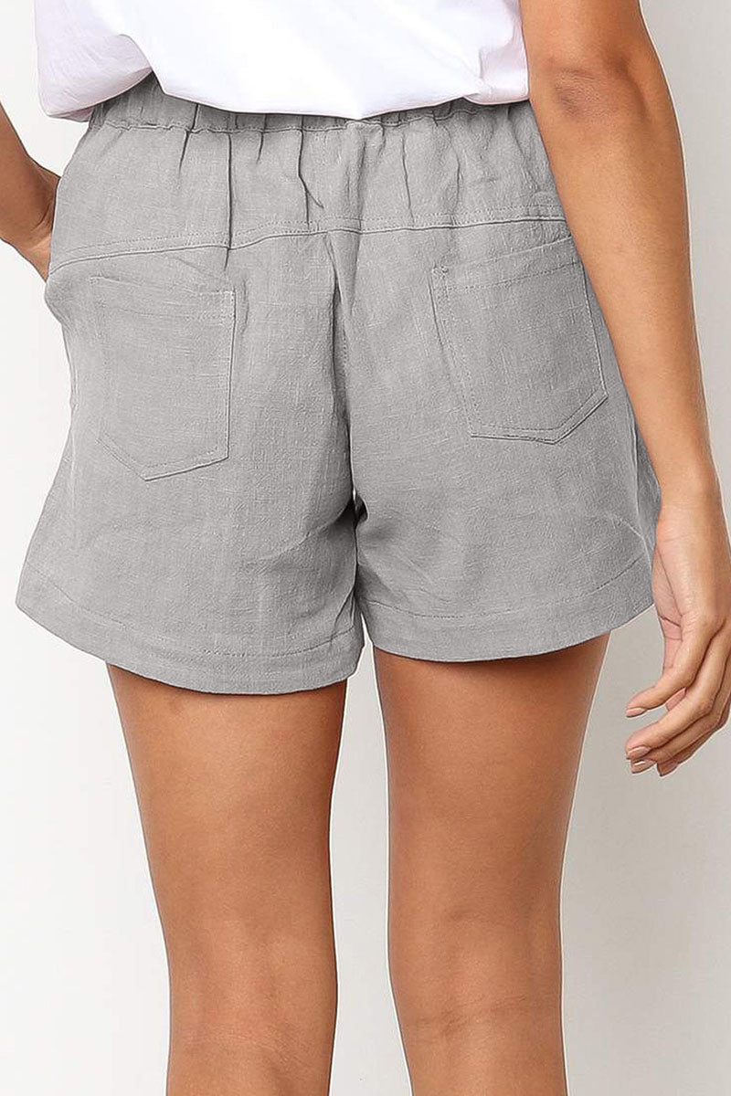 Pantalones casuales lisos con bolsillos, sueltos, de cintura alta y rectos (7 colores)