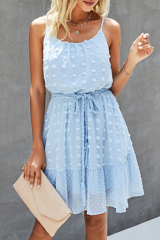 Vestidos de princesa con tirantes finos y patchwork lisos y dulces de moda