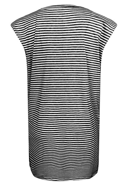 Vestidos casuales de moda con rayas y cuello redondo (3 colores)