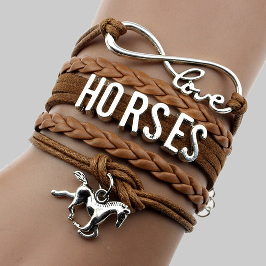 Pulseras de patchwork con letras de moda para uso diario