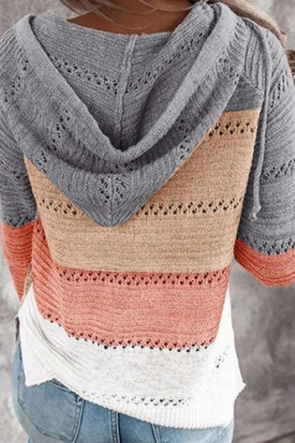 Sudadera con capucha y cuello con cremallera en color urbano (10 colores)