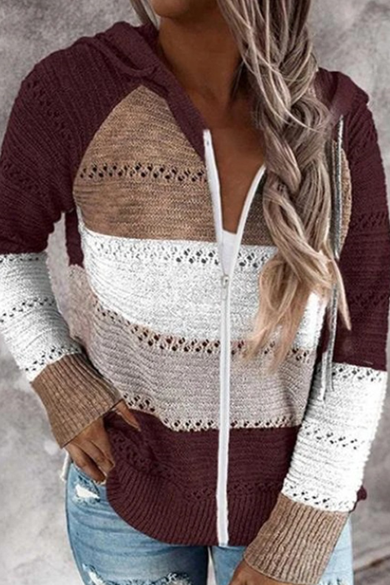 Sudadera con capucha y cuello con cremallera en color urbano (10 colores)