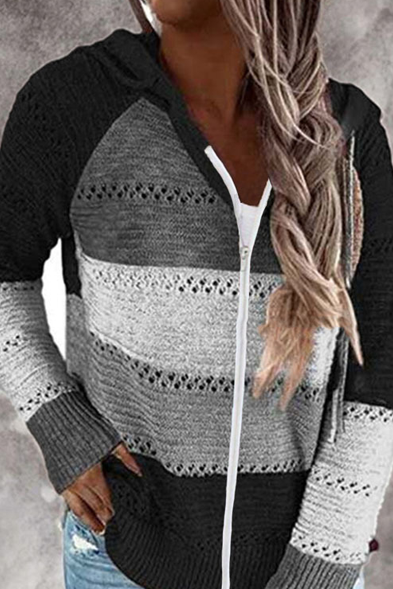 Sudadera con capucha y cuello con cremallera en color urbano (10 colores)
