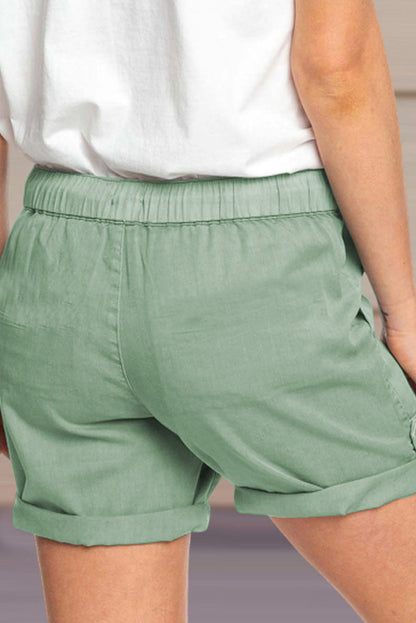 Pantalones casuales rectos con bolsillos lisos de color liso (8 colores)