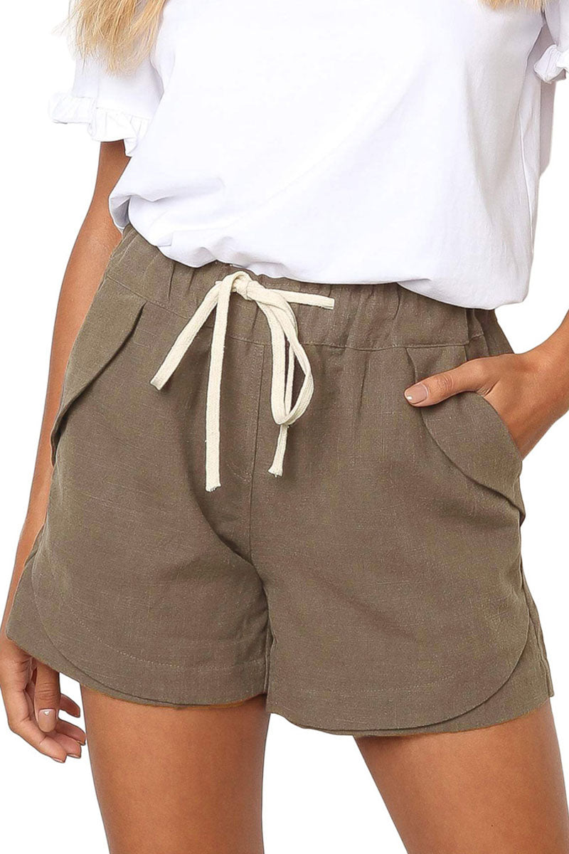 Pantalones casuales lisos con bolsillos, sueltos, de cintura alta y rectos (7 colores)