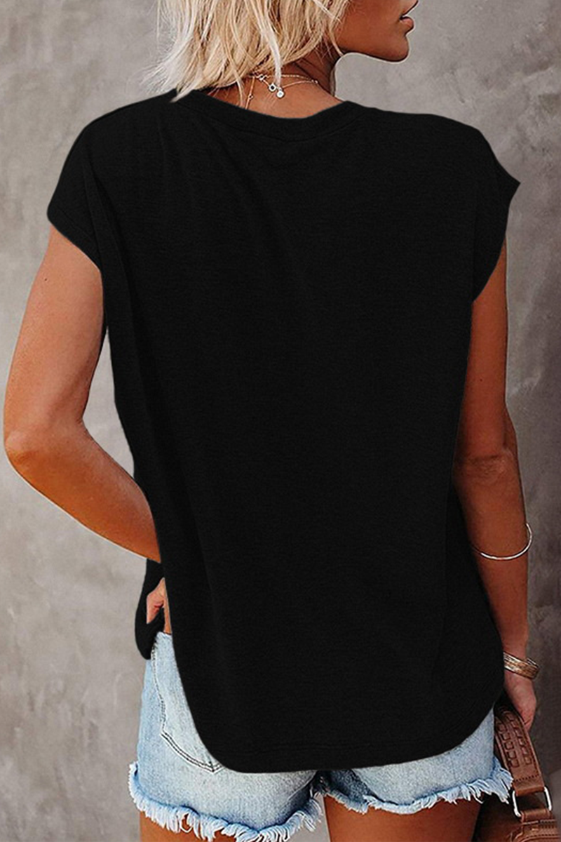 Casual Print Basic O Neck T-Shirts