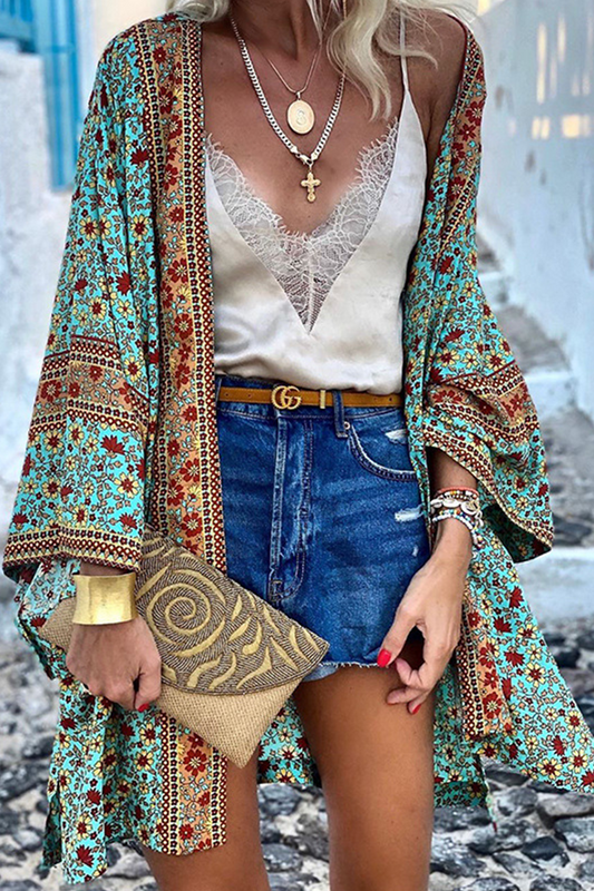 Prendas básicas de abrigo con estampado bohemio
