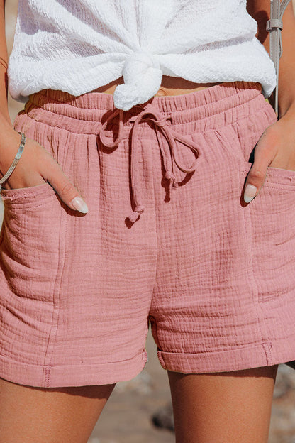 Pantalones casuales lisos, sueltos, de cintura alta y pierna ancha (5 colores)