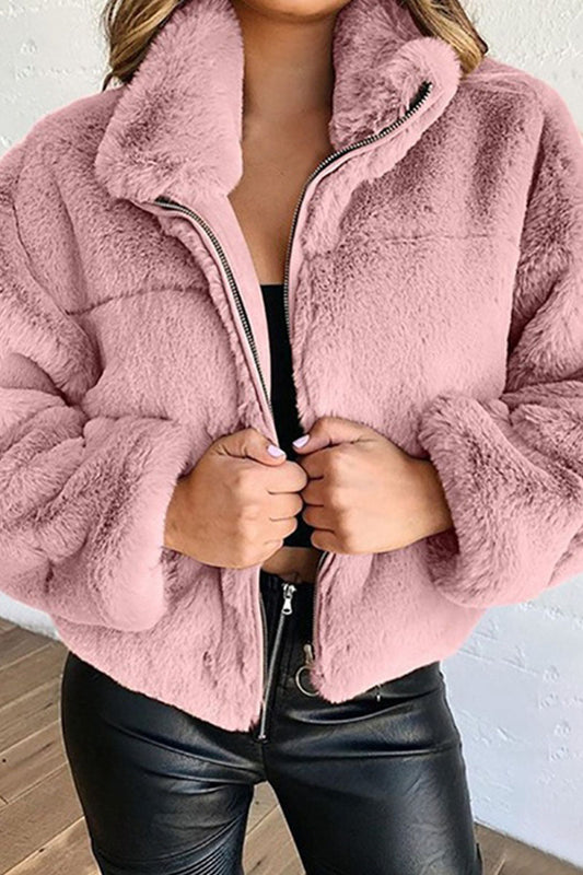 Prendas de abrigo con cuello mandarín, unicolor y divididas, de moda urbana