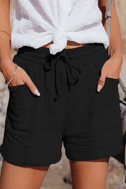 Pantalones casuales lisos, sueltos, de cintura alta y pierna ancha (5 colores)