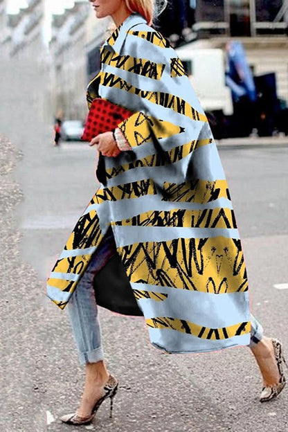 Street Camouflage Print Patchwork Turndown Collar Outerwear(12 Colors)