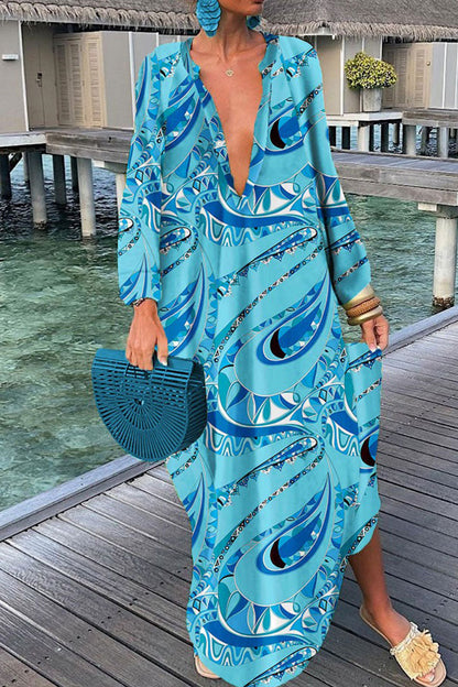 Vestidos rectos con cuello en V y estampado de patchwork sexy de moda (10 colores)