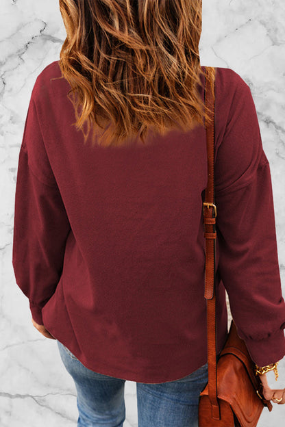 Sudadera con cuello de bufanda antigua de color sólido (5 colores)