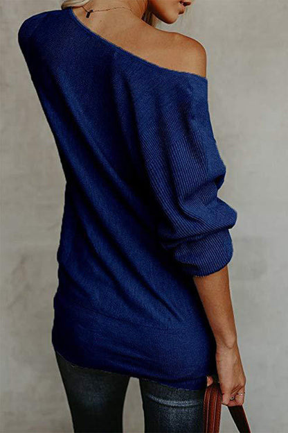 Tops casuales de color sólido con hombros descubiertos (5 colores)