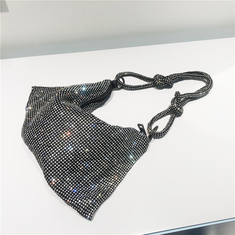 Bolsos de patchwork con diamantes de imitación para fiestas diarias