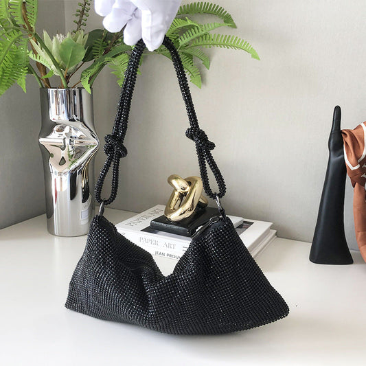 Bolsos de patchwork con diamantes de imitación para fiestas diarias