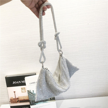 Bolsos de patchwork con diamantes de imitación para fiestas diarias