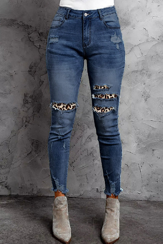 Patchwork casual para convertir viejos jeans de mezclilla regulares