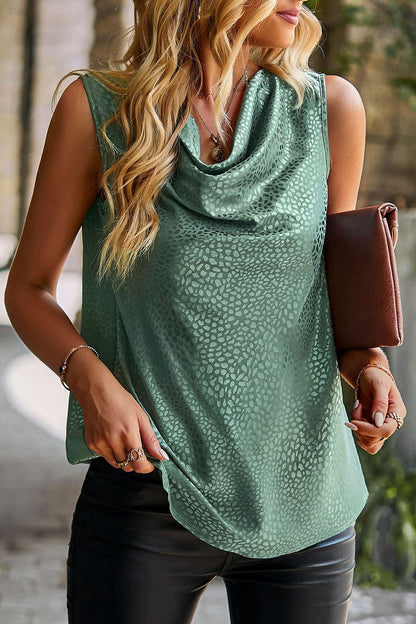Tops casuales con cuello de bufanda y parches lisos y dulces (4 colores)