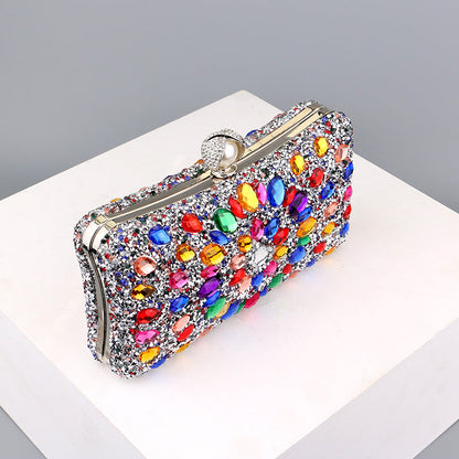 Bolsos casuales con cadenas de patchwork y diamantes de imitación
