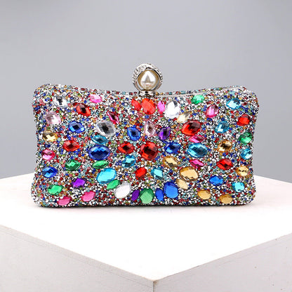Bolsos casuales con cadenas de patchwork y diamantes de imitación