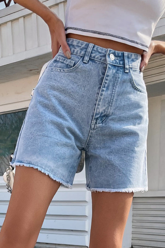 SHORTS VAQUEROS DE TEJIDO VAQUERO CON BAJO SIN CRUZAR (8 colores)