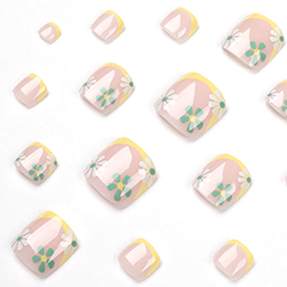 Pasta de uñas con estampado patchwork, informal, diario y sencillo