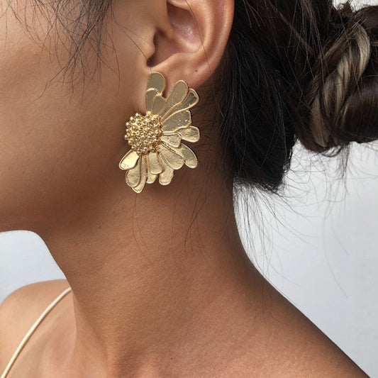 Pendientes casuales de patchwork geométrico