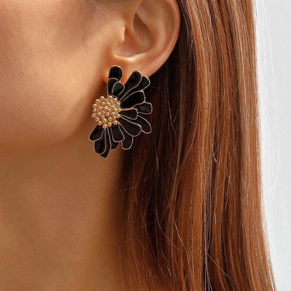 Pendientes casuales de patchwork geométrico