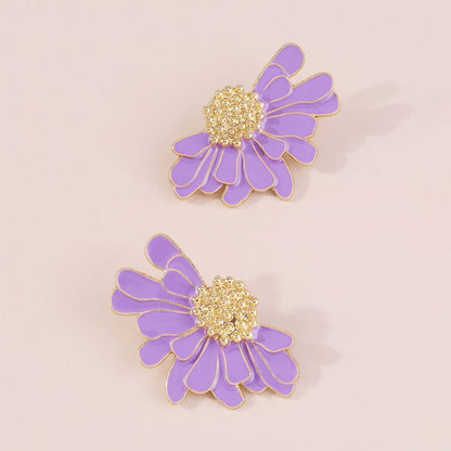 Pendientes casuales de patchwork geométrico