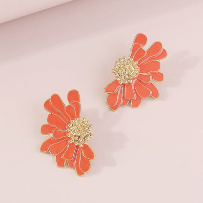 Pendientes casuales de patchwork geométrico
