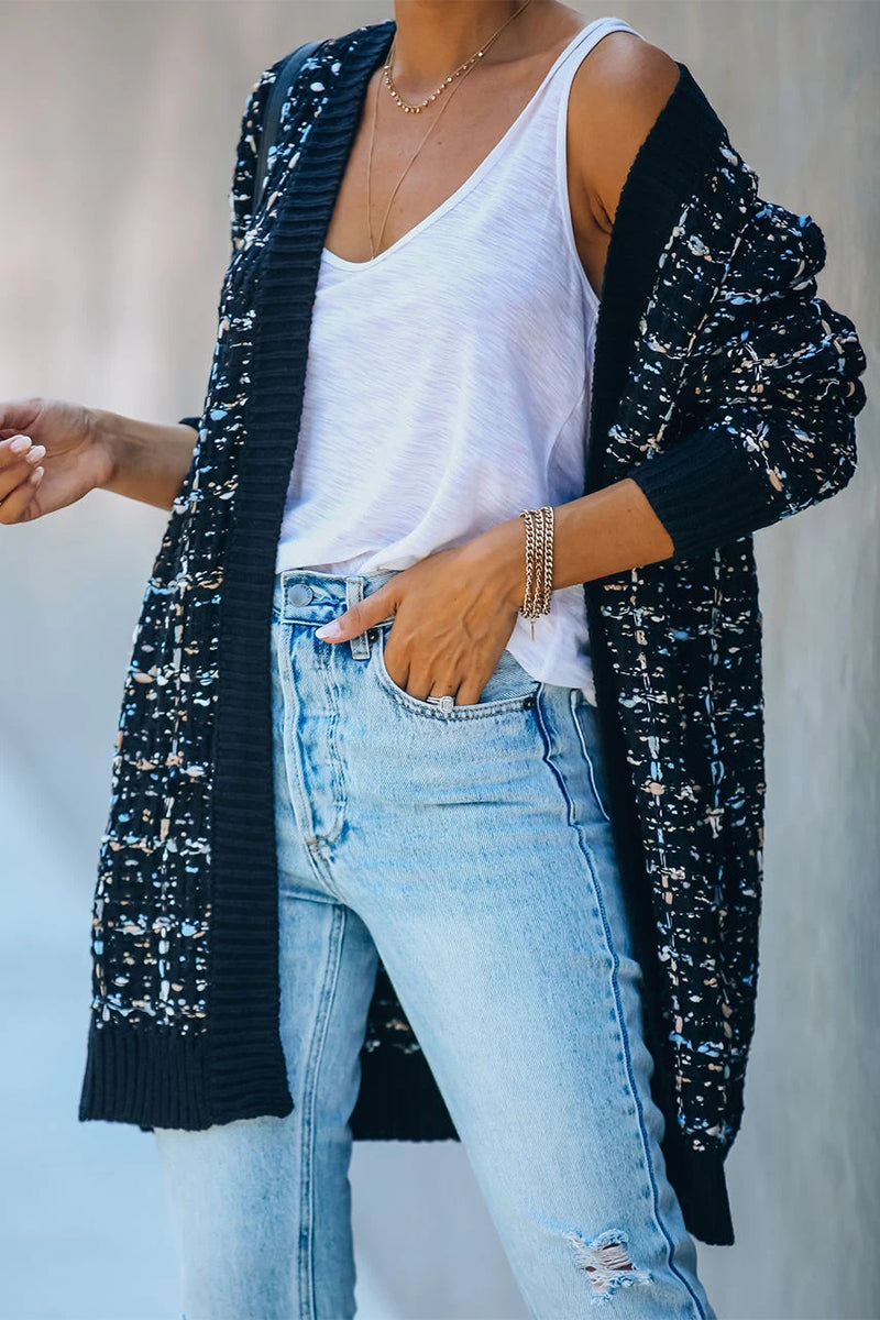 Prendas de abrigo con contraste de patchwork de moda callejera
