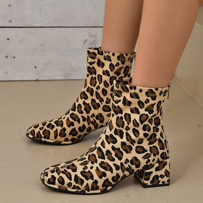 Zapatos casuales con estampado de patchwork, puntiagudos y cómodos para exteriores (altura del tacón: 3,5 cm)