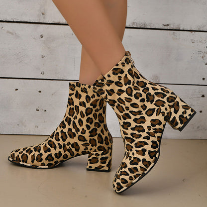 Zapatos casuales con estampado de patchwork, puntiagudos y cómodos para exteriores (altura del tacón: 3,5 cm)