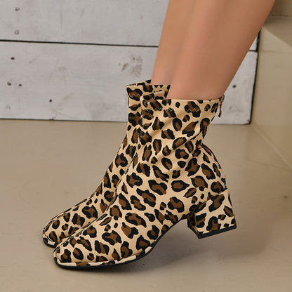 Zapatos casuales con estampado de patchwork, puntiagudos y cómodos para exteriores (altura del tacón: 3,5 cm)