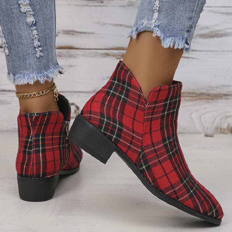 Zapatos casuales de patchwork con puntera puntiaguda (altura del tacón: 4 cm)