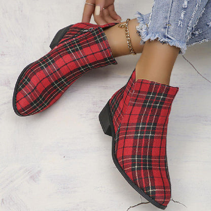 Zapatos casuales de patchwork con puntera puntiaguda (altura del tacón: 4 cm)