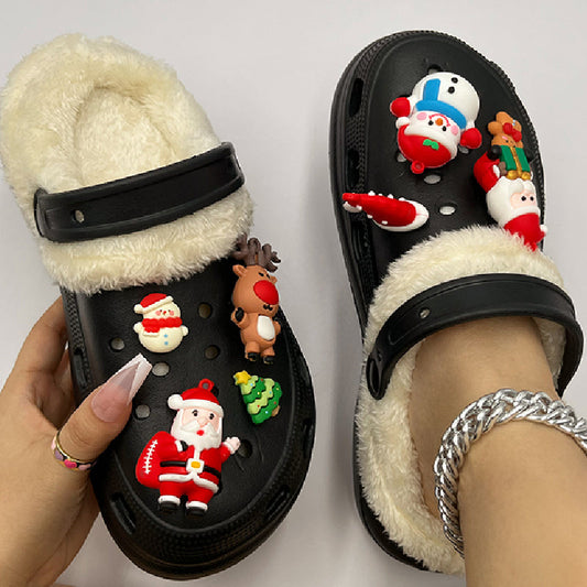 Zapatos casuales de patchwork redondos que mantienen el calor y son cómodos