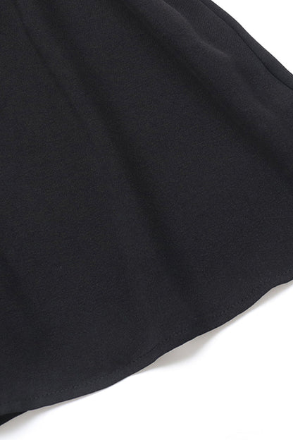 Elegante vestido liso sin mangas con cuello halter y frenillo