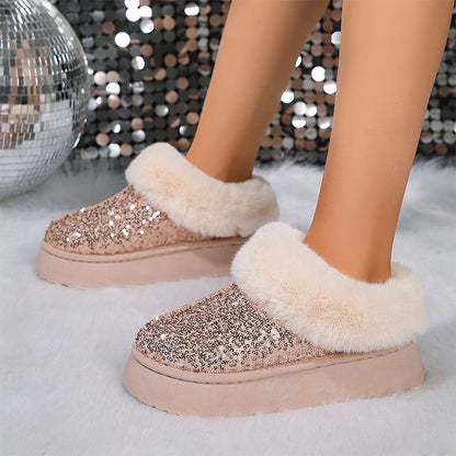 Zapatos cómodos cerrados con lentejuelas para uso diario (3 colores)