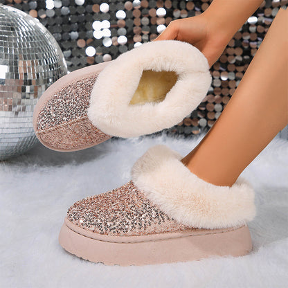 Zapatos cómodos cerrados con lentejuelas para uso diario (3 colores)