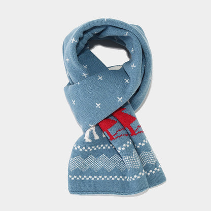 Conjunto de gorro, bufanda y guantes con estampado de reno navideño (6 colores)